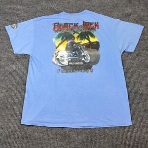 Harley Davidson‎ Shirt Men's XL Black Jack Florence SC Motorcycle Graphic Tee